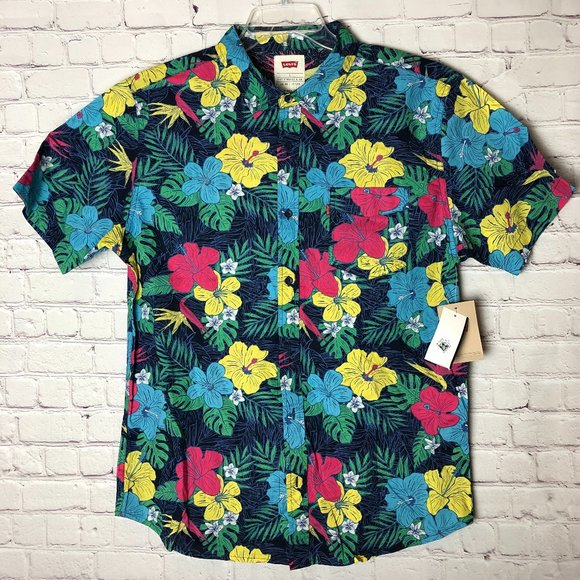 Levi's Other - Levi's Mens Hawaiian Short Sleeve Shirt Sz. L